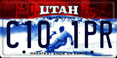 UT license plate C101PR