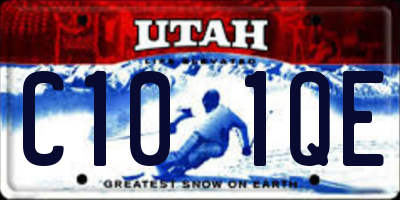 UT license plate C101QE