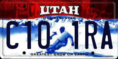 UT license plate C101RA