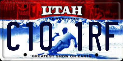 UT license plate C101RF