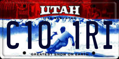 UT license plate C101RI