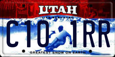 UT license plate C101RR
