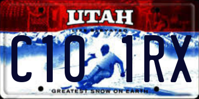 UT license plate C101RX