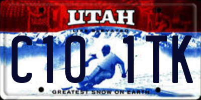 UT license plate C101TK