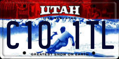 UT license plate C101TL