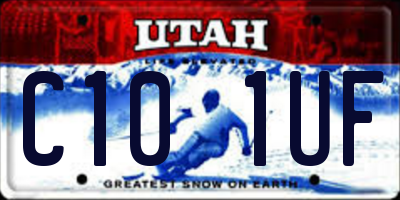 UT license plate C101UF