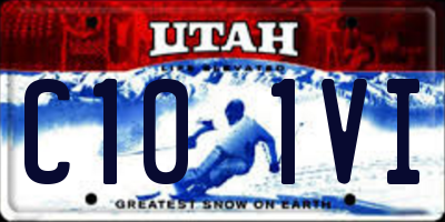 UT license plate C101VI