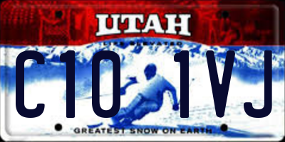 UT license plate C101VJ