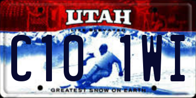 UT license plate C101WI