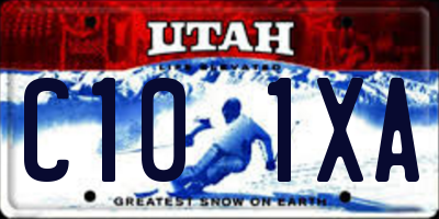 UT license plate C101XA