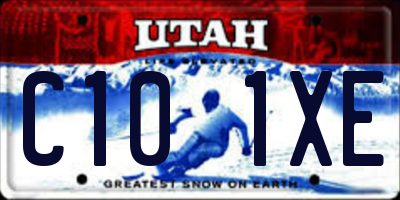 UT license plate C101XE