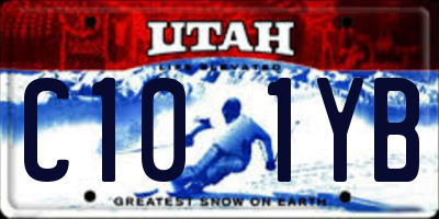 UT license plate C101YB