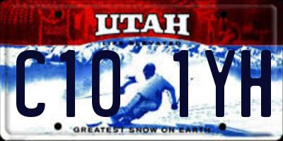 UT license plate C101YH