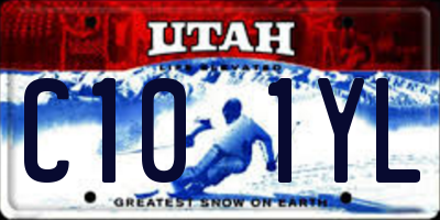 UT license plate C101YL