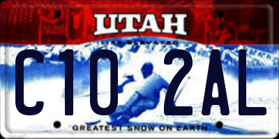 UT license plate C102AL