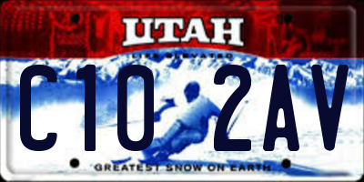 UT license plate C102AV
