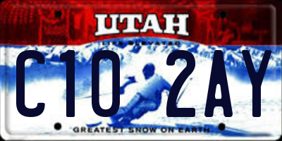 UT license plate C102AY