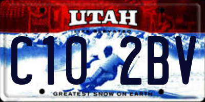 UT license plate C102BV