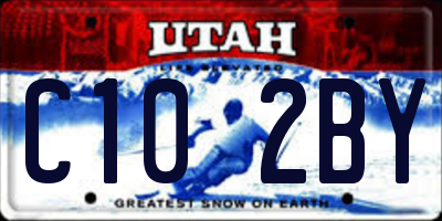 UT license plate C102BY