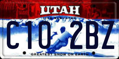 UT license plate C102BZ