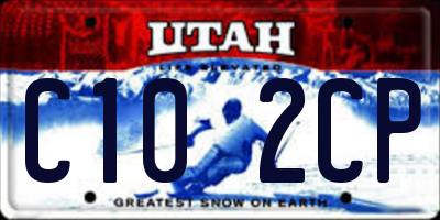 UT license plate C102CP