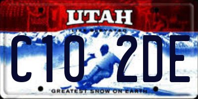 UT license plate C102DE