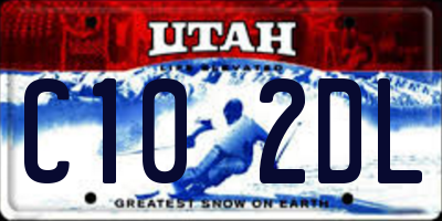 UT license plate C102DL