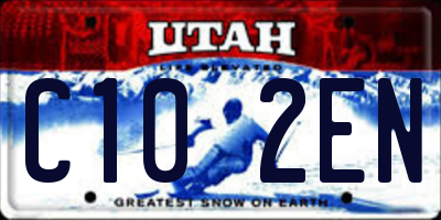 UT license plate C102EN