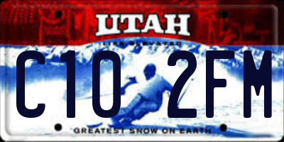 UT license plate C102FM