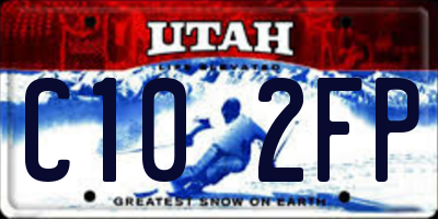 UT license plate C102FP