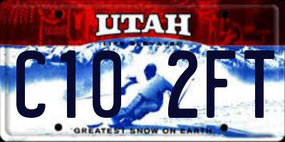UT license plate C102FT