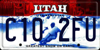 UT license plate C102FU