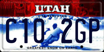 UT license plate C102GP