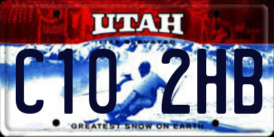 UT license plate C102HB