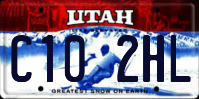 UT license plate C102HL