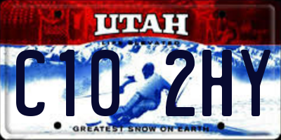 UT license plate C102HY