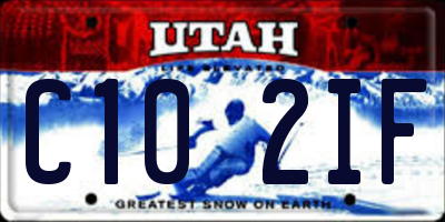 UT license plate C102IF