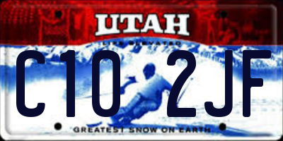 UT license plate C102JF