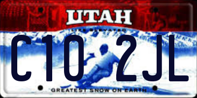 UT license plate C102JL