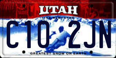 UT license plate C102JN