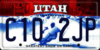 UT license plate C102JP