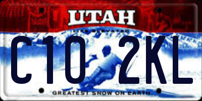UT license plate C102KL