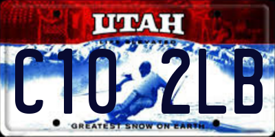UT license plate C102LB