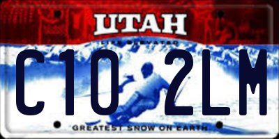 UT license plate C102LM