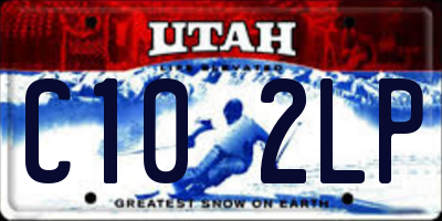 UT license plate C102LP