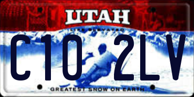 UT license plate C102LV