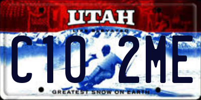 UT license plate C102ME
