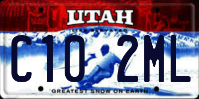 UT license plate C102ML