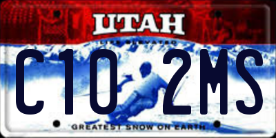 UT license plate C102MS