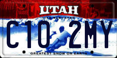 UT license plate C102MY